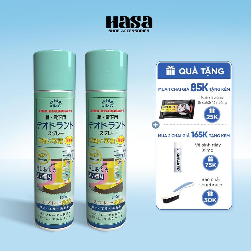 Chai xịt khử mùi hôi chân và giày, lưu hương thơm công nghệ bạc ion, kháng khuẩn XIMO 300ml VSG08 chính hãng Nam 7