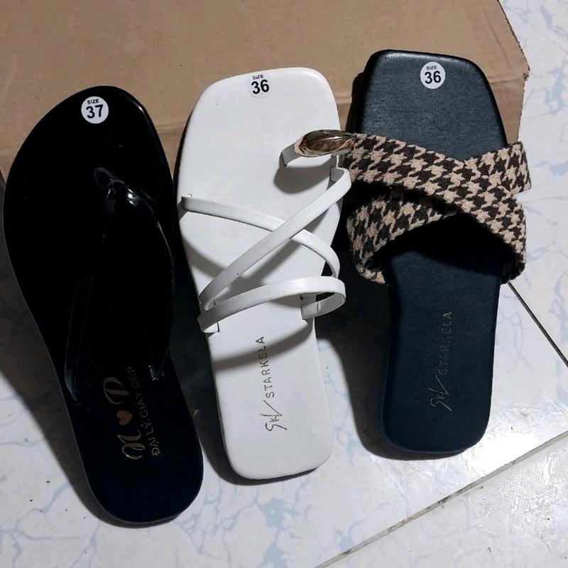 Combo 100k - Ba đôi dép lê thời trang nữ ( chân tròn tăng lên 1 size nhé ) DéP Shoes