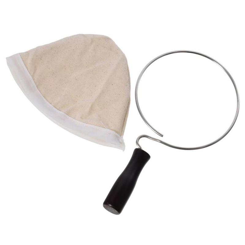 Product Introduction of Flannel Reusable Coffee Filter Bag Wooden Handle Strong Filter Bag Handmade Corrosion Prevention Milk Tea Filter Bag Coffee 15