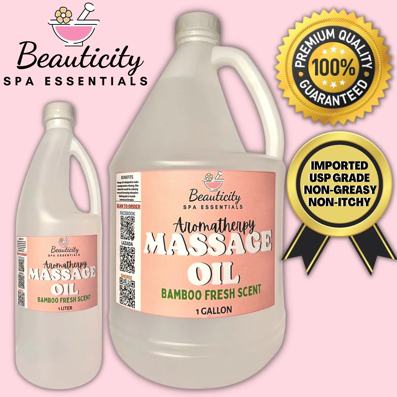 MASSAGE OIL in 1 GALLON & 1 LITER