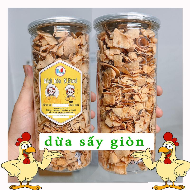 [ 1 Lon ] Dừa Sấy Giòn Bến Tre làm topping món chè, kem - ăn vặt