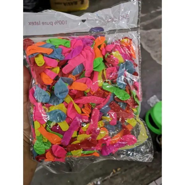 balon jari multiwarna isi 500 pcs balon mini mainan anak