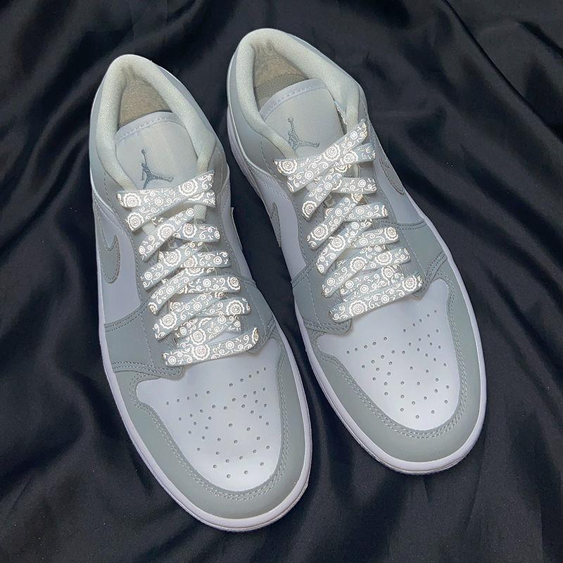 Product Introduction of New Reflective Paisley Shoelace Men's and Women's Accessories AF1 Air Force No. 1 White Shoes Canvas Shoes AJ1 Decoration 12