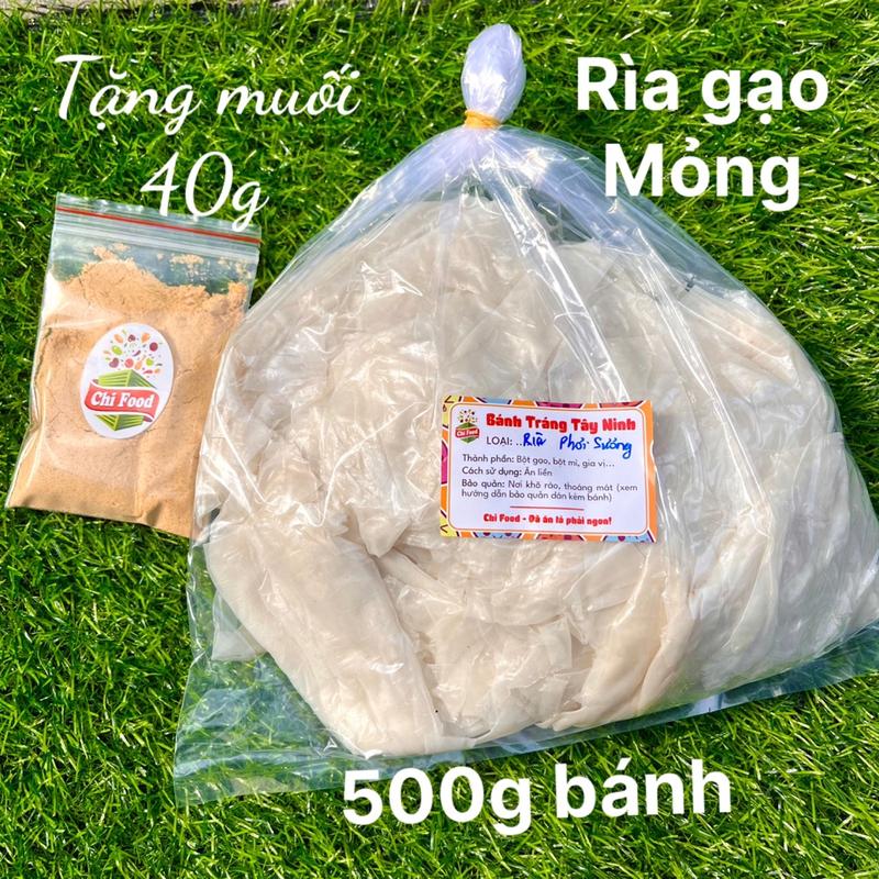 500G Bánh Tráng Rìa Phơi Sương Mỏng Kèm Muối Nhuyễn Cay Ăn Vặt Chifood92