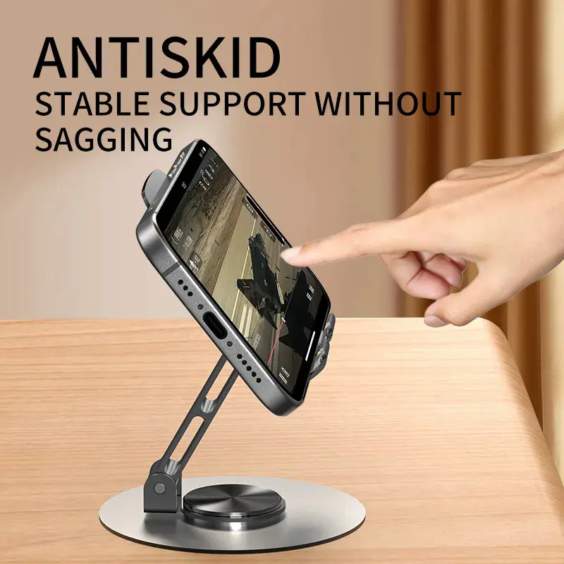 Aluminum Alloy Desktop Mobile Phone Stand Foldable iPad Tablet Support Cell Phone Desk Bracket Lazy Holder For Smartphone Mount Accessories Cellphones Folding