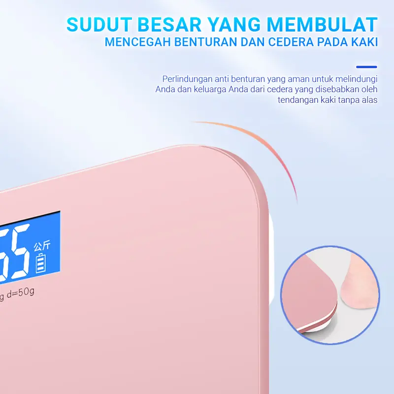 Smart Digital Body Fat Scale / Timbangan Badan Pintar Digital USB Rechargeable 6
