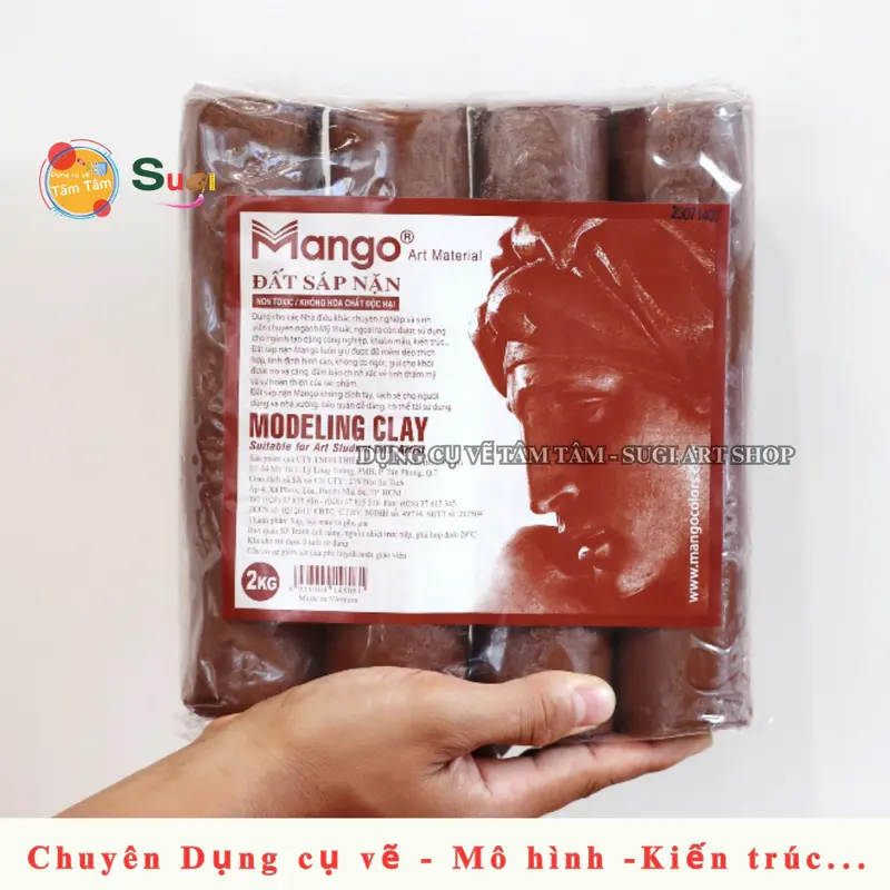 Đất sáp nặn điêu khắc tượng Mango , Đất sét Mango nặn tượng làm khuôn bịch 2kg - Đất nặn điêu khắc - Modeling Clay - Tâm Tâm - Sugi Art 3