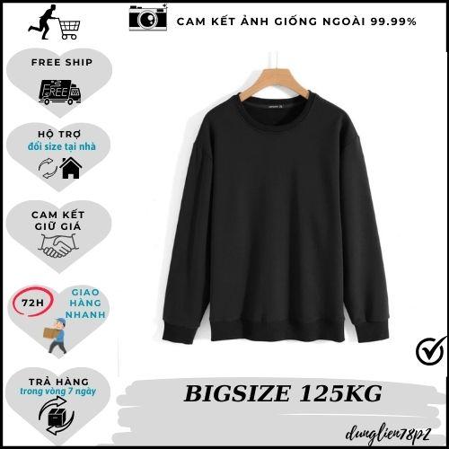 Áo thun tay dài nam bigsize 100kg có size lớn tận 125kg trơn co giãn form rộng, áo tay dài trơn co giãn , áo basic cotton mềm mịn Menswear Cổ Tròn Jean Unisex Heart