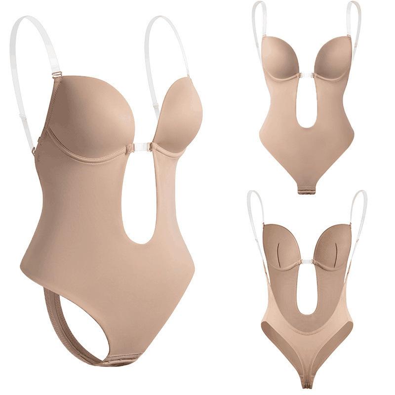 Product Introduction of One-piece bra bodyshaper invisible shoulder halter dress seamless deep V Shapewear Lingerie Lady Compression Women Womenswear Comfort Innerwear 19