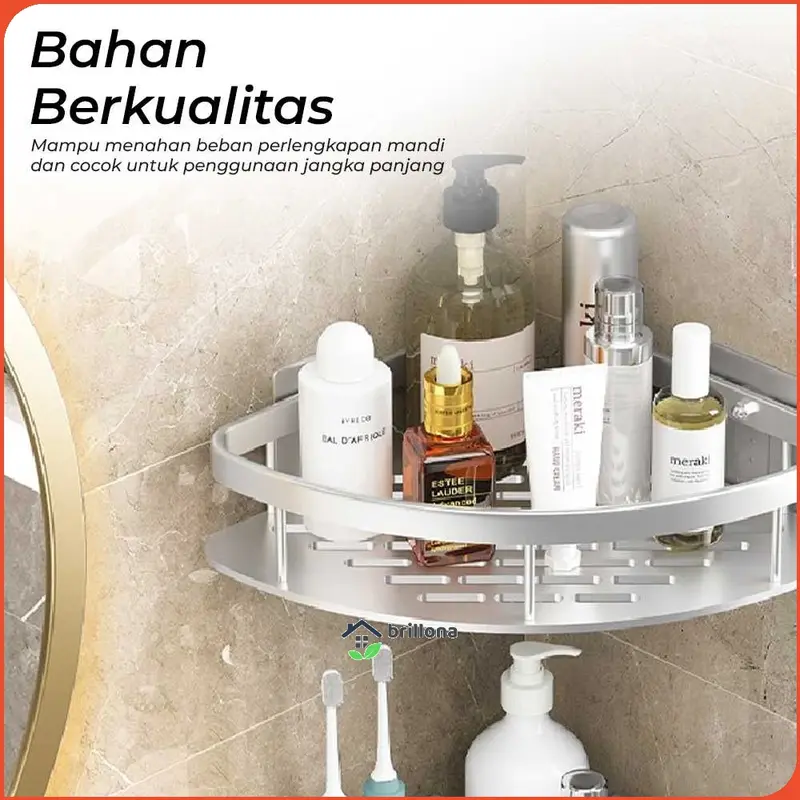 RGR Rak Gantungan Sudut Dinding Kamar Mandi Corner Shelf - RG2A 2