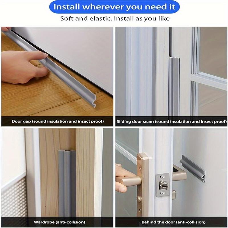 Product Introduction of Self-adhesive Weather Stripping for Sliding Window & Doors, Windproof & Dustproof Rain Barrier, Noise Reduction Sealant Tape, Door Sealing Strip 4