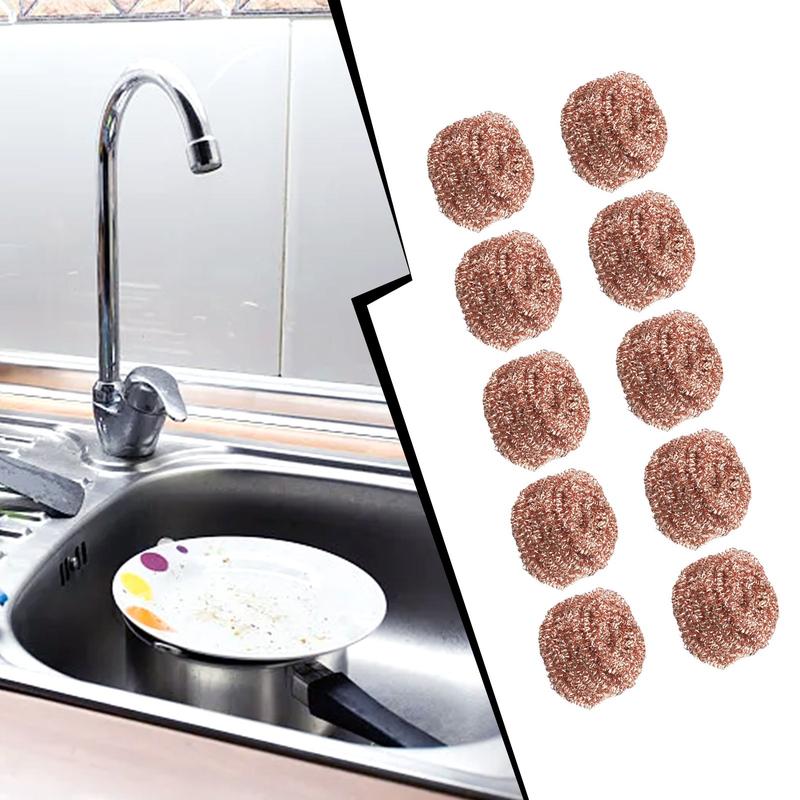10PCS Copper Metal-Wire Sponge Ball Iron Tip Nozzle Cleaner Slag Remover Cleaning Ball Desoldering Soldering Iron Mesh Filter 1