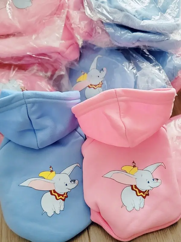 Áo hoodie cho chó mèo hình voi bản đôn 5