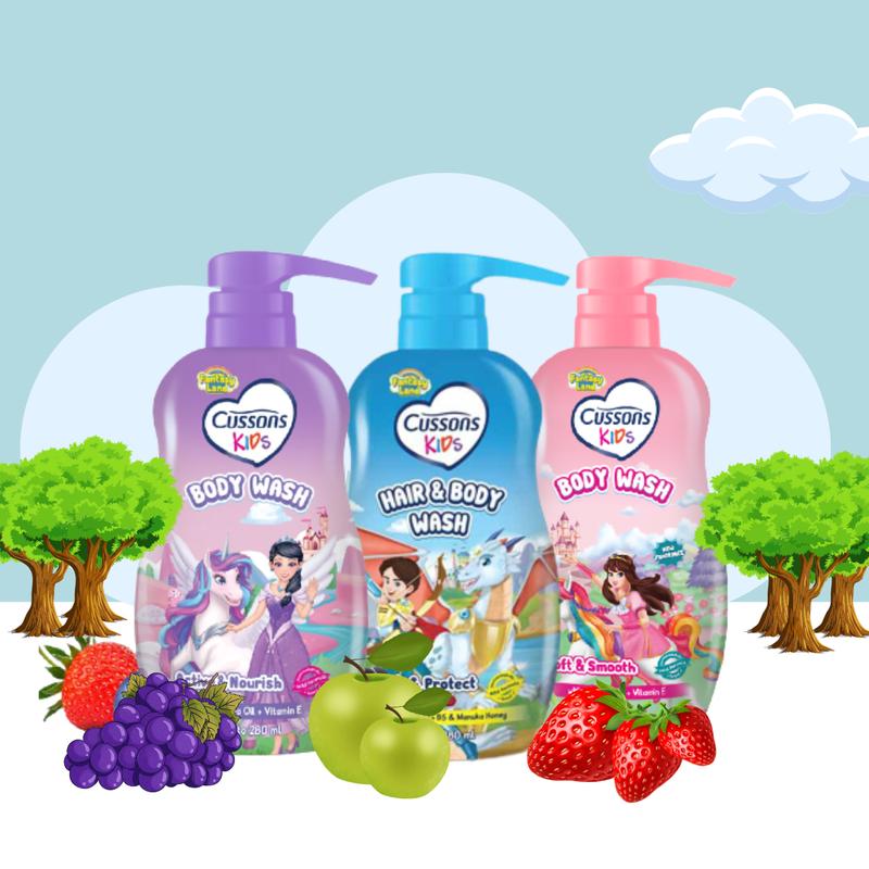 CUSSONS KIDS BODY WASH PUMP 280ml / SABUN MANDI CAIR 0