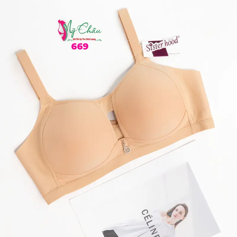 Áo Lót Su Đệm Mỏng, Áo Ngực Bigsize Không Gọng Quả To Mềm Mát Ôm Gọn Ngực, Đồ Lót Thái Lan Sister hood 669 8