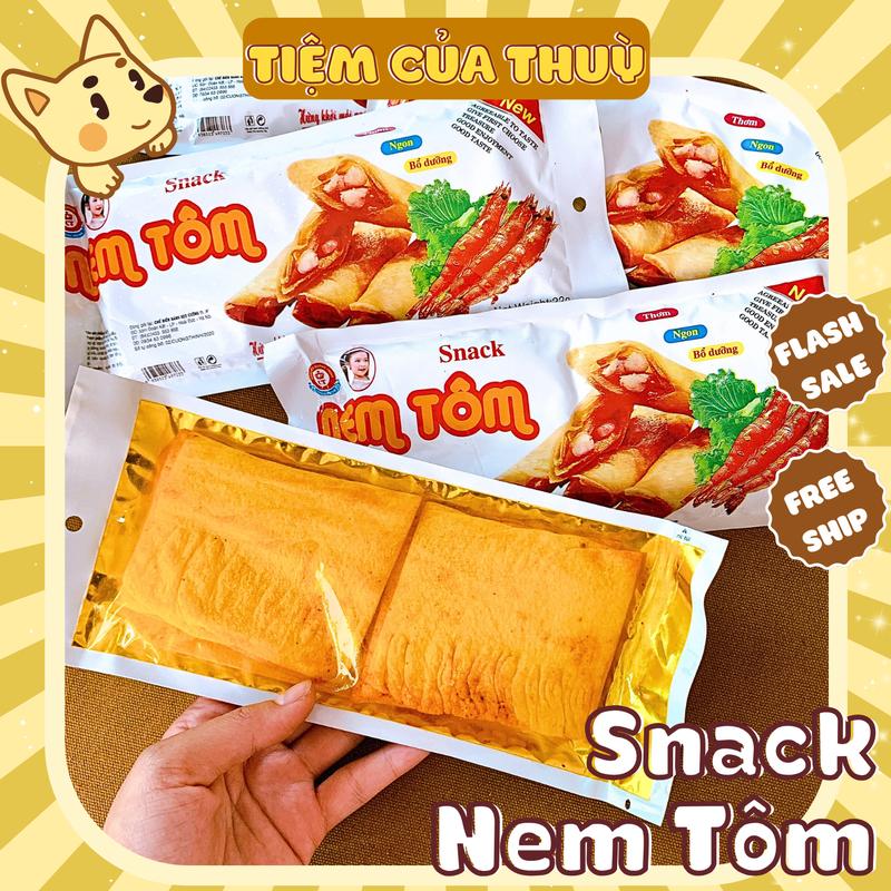 Bịch 30 Gói Nem Tôm Snack Nem Tôm Đồ Ăn Vặt Trẻ Em