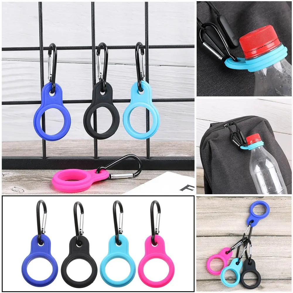 1PC High Quality New Arrival Camping Hiking Tool Rubber Buckles Hook Outdoor Carabiner Sports Kettle Buckle Water Bottle Holder