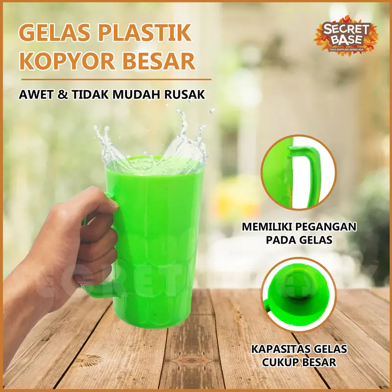 [COD] GELAS KOPYOR - Mug Cangkir Gelas / Gelas Plastik / Gelas Kopi Teh Murah 2