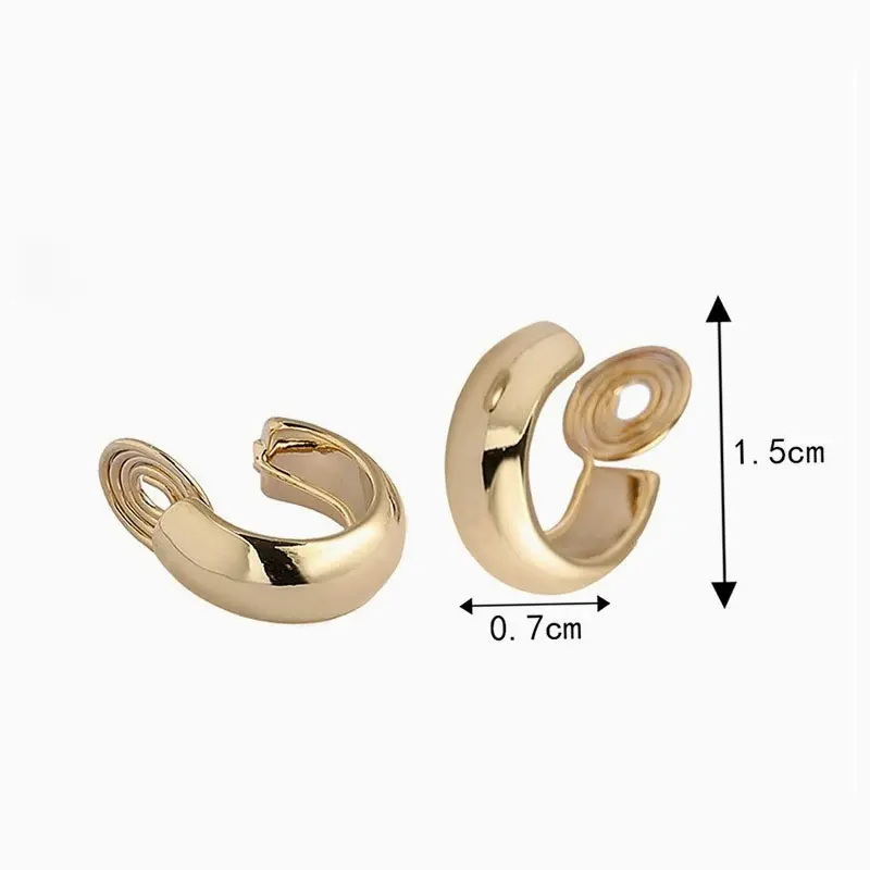 Celinda Anting Cooper Jepit Earring Clip Old Style Elegan Wanita Anting Hijab Hoop Jepit 7