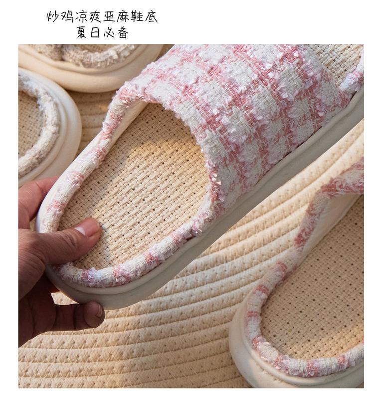 Product Introduction of Dép Vải Lanh Có Nơ Cho Nữ, Đồ Mặc Ngoài, Chống Trượt, Cho Gia Đình, Bốn Mùa, Phong Cách Cổ Điển, Dễ Thương, Người Nổi Tiếng Trên Internet, Mùa Hè 8