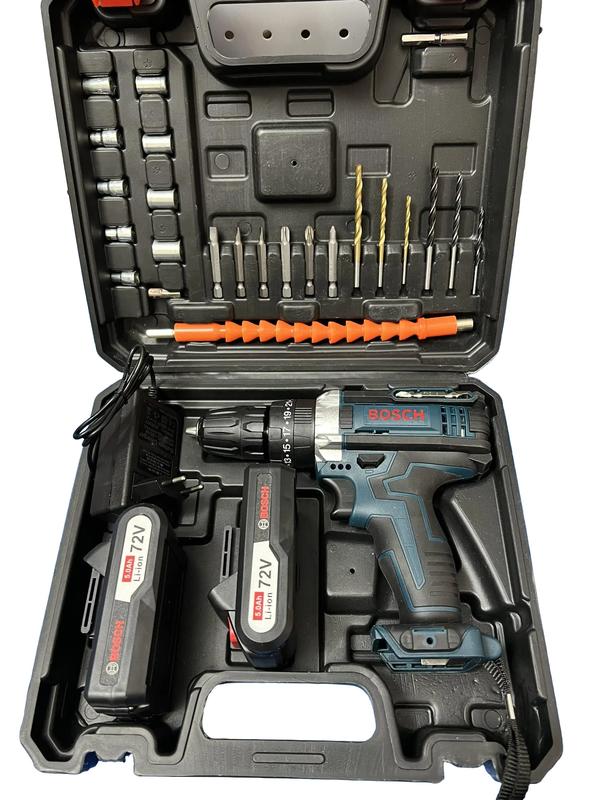 Máy khoan pin Bosch 72v Bộ 2 pin kèm phụ kiện máy khoan cầm tay 3 chức năng khoan tường bắt vít khoan sắt tặng phụ kiện 24 chi tiết
