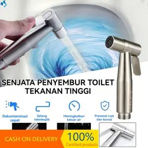 Set Jet Shower SUS304 Kloset Duduk dengan Semprotan Toilet Stainless Steel, Kamar Mandi Jet Wasser, Dilengkapi Fitur Hemat Air dan Mudah Digunakan