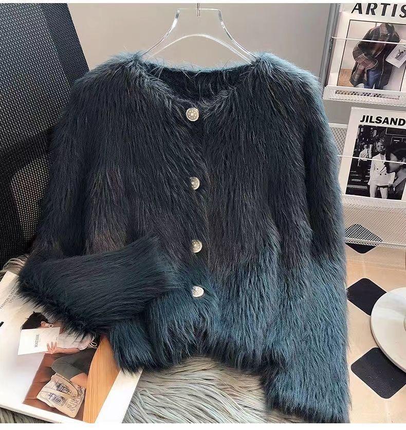 Product Introduction of Áo Khoác Len Cardigan Dệt Kim, Len Giống Lông Chồn, Dành Cho Nữ, Quần Áo Mùa Thu Và Mùa Đông, Dày Dặn, Hàng Mới Về, Ngắn, Ngắn, Mềm Mại Và Nếp, Sản Phẩm Châu Âu Phổ Biến Năm 2025 23