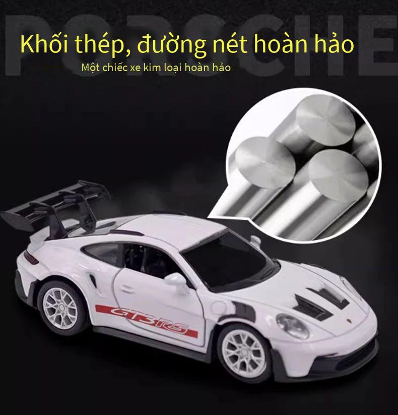 Product Introduction of 1: 36 Porsche 911 992 GT3 RS Đường đua hợp kim Mô hình xe đua Diecast Kim loại Xe thể thao Xe mô hình Bộ sưu tập mô phỏng Quà tặng cho 4