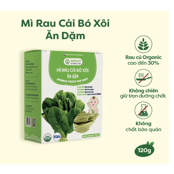  Anpaso Mì Rau Củ Hữu Cơ 120g & 300g Bổ Sung Vitamin Chất Xơ Cho Bé Từ 6 Tháng Tuổi Mì Ăn Dặm Không Chiên Không Gia Vị Thơm Ngon Đặc Biệt 