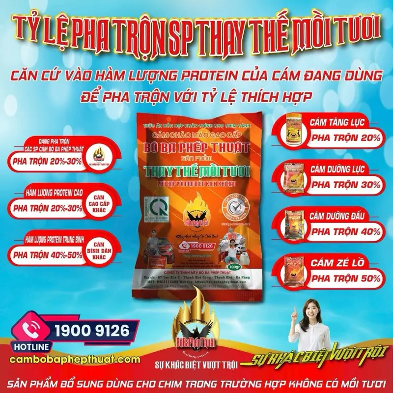 Combo 5 gói HẠT THAY THẾ MỒI TƯƠI BỘ BA PHÉP THUẬT