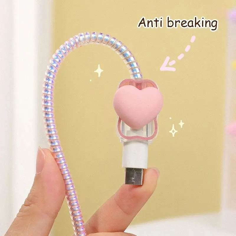Pelindung Kabel Charger Data 1 Set 4 in 1 Presisi Cable Bite Kabel Type C USB A Micro USB Lightning Kompatibel untuk Samsung Xiaomi Realme Tecno Infinix Vivo Oppo Huawei Karakter Marvel Sanrio Nintendo Kuromi Hello Kitty Lotso MyMelody CInnamoroll 3