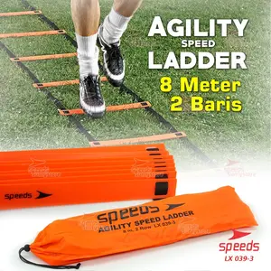 Agility Speed Ladder Drills training Tangga Kelincahan Ketangkasan 8m Latihan Atlit Tangkas 039-03