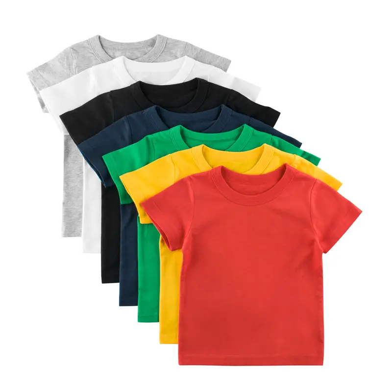 Children Aged 1-8 Summer Short-Sleeved T-shirt, Multi-Color Optional