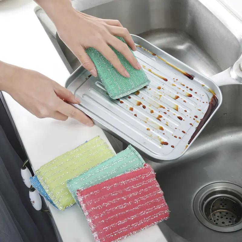 Combo 4 Miếng Cọ Rửa Chén Bát, Cọ Xoong Nồi EASE LIFE Bọt Biển Rửa Bát Làm Sạch Đồng 7