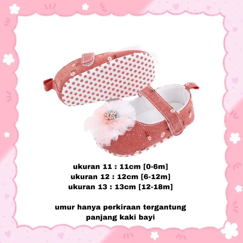 Sepatu/Sandal Bayi Import Prewalker Shoes Anak Perempuan 3