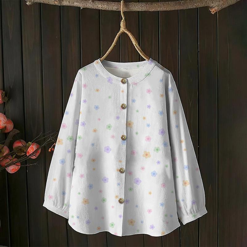 Product Introduction of 2025 New Ladies' Family Parent Child Shirt Women Muslimah Vintage Floral Print Shirt Blouses Women Plus Size Blouses Labuh Muslimah Women Clothes Modern Muslim Clothes Raya Women 37