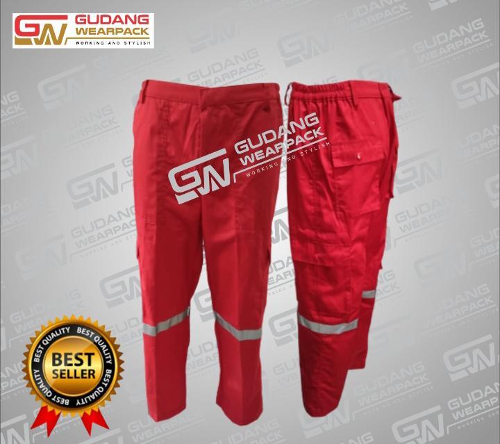 Celana Kerja Cowok Panjang Formal Model Cargo Warna MERAH (/Wanita ) - Gudang Wearpack tiktok shop 6