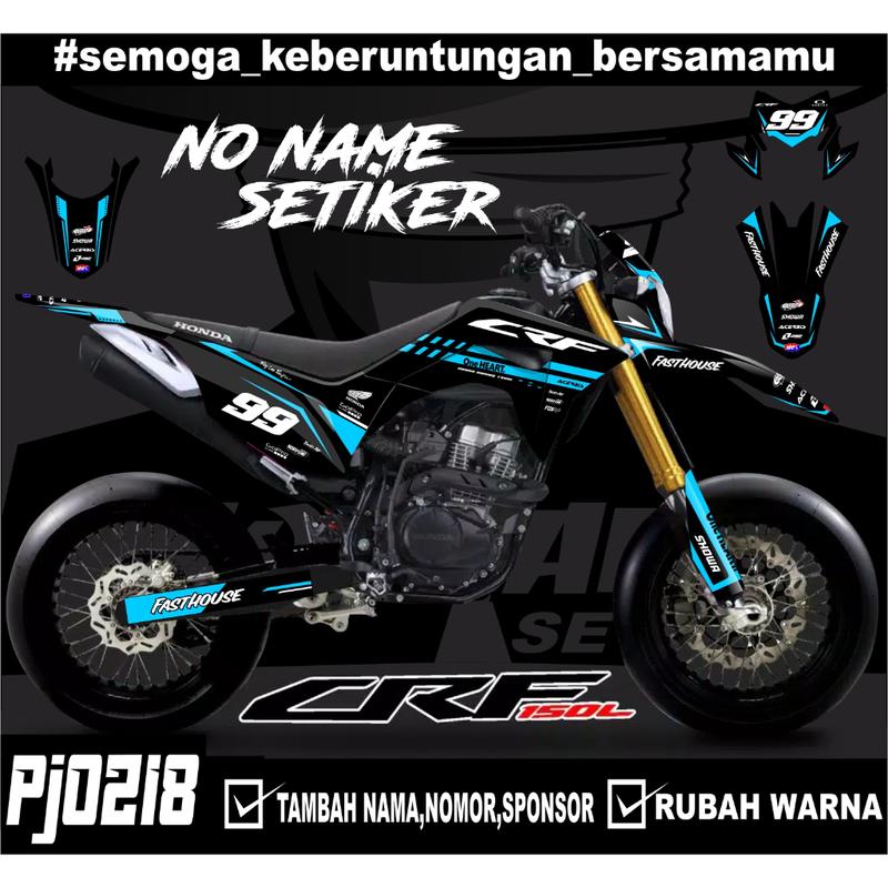Sticker setiker stiker decal CRF 150 L-(pj0218) minimalis Fullbody-Dekal CRF 150 L Trail Supermoto 5