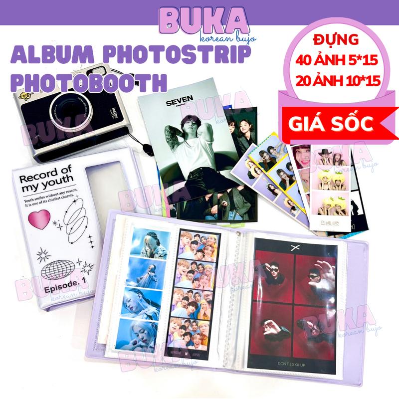 Collect Book Strip đựng ảnh chụp photobooth 5*15 card album tình yêu sưu tầm thần tượng Buka