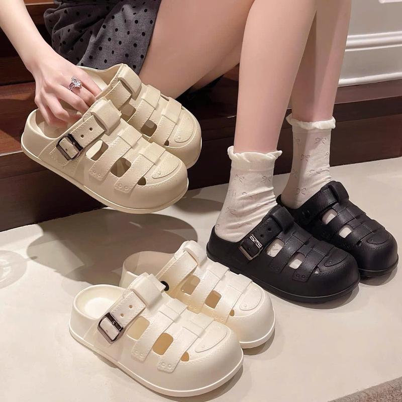  Dép sục rọ cho nữ chất eva siêu nhẹ êm chân dép sục nữ độn đế cao 5cm có khoá cài thời trang 2025 BTDEP 