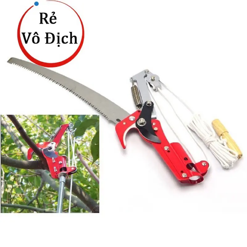-Đầu kéo tỉa cành trên cao, Kéo cắt cành cây trên cao kèm cưa 0