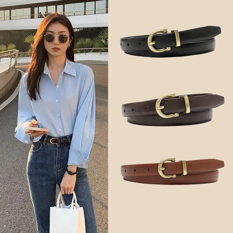 Thắt Lưng Cổ Điển, Đơn Giản Và Dễ Phối Đồ, Thắt Lưng Mỏng, Thắt Lưng Quần Jean Hàn Quốc, Thắt Lưng Trang Trí Nữ, Thắt Lưng Không Xốp