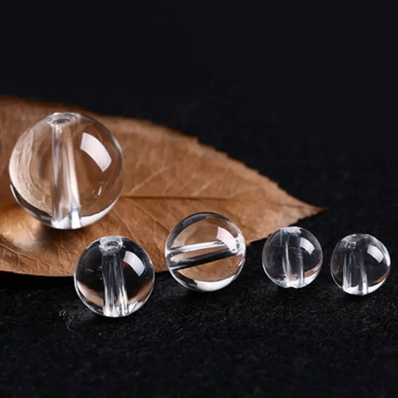 4A Natural White Quartz Crystal Single Bead DIY Beads Jewelry Making