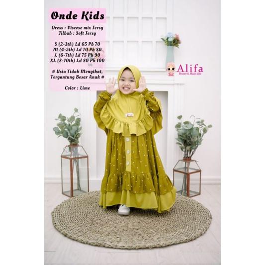 Gamis Anak Onde Kids Alifa Baju Muslim Perempuan Dress 3