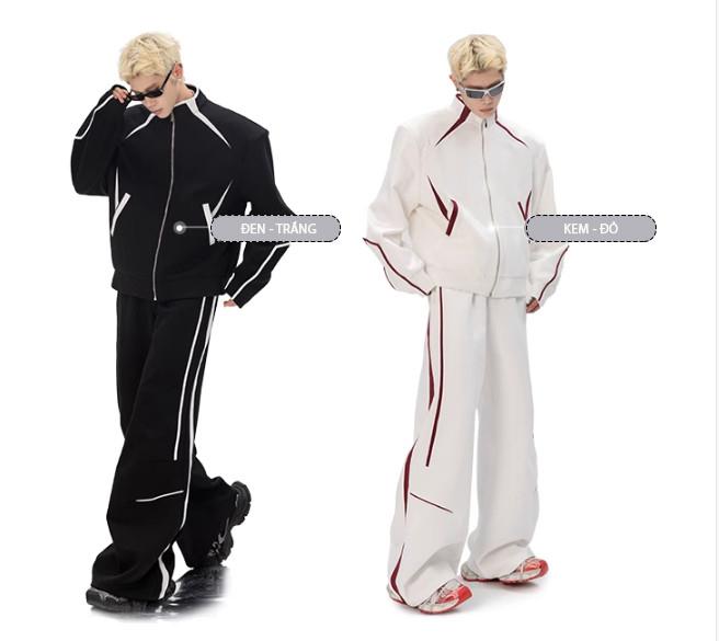 Áo khoác Set dù phối 2 lớp local brand Otis club - Bộ dù phối tay dài Nam Menswear Menswear Cotton