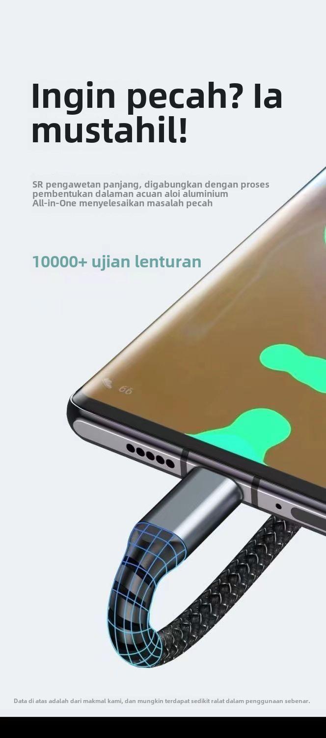 Product Introduction of [COD]Super 100W 3 in 1 Type-C Charging Cable for Huawei Oppo Vivo Charge - Phone 10