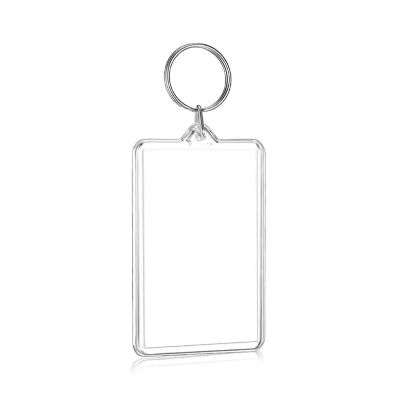 Rantai Kunci Sisipan Foto, CUN, Bahan Plastik Jelas, Rantai Kunci Gambar, Bentuk Segi Empat Tepat, Rantai Kunci Foto Kosong, Sesuai untuk Bingkai Gambar keychainspotifyhuruf pcholder keychain keychainphotocard keychain mesinpancing
