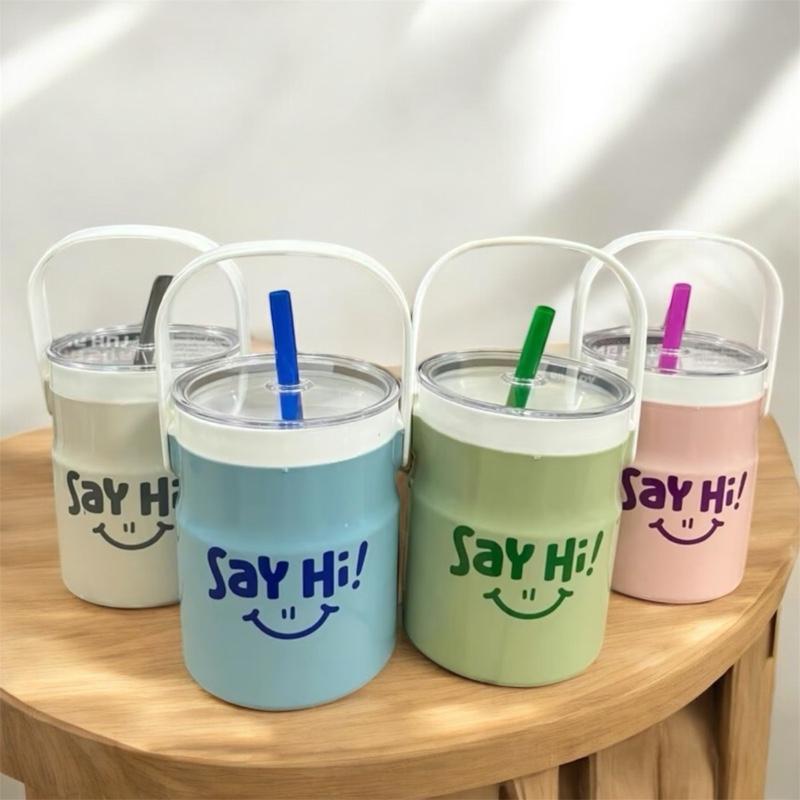 Bình trà sữa SAY HI 1L- Nhựa PP an toàn, giữ nhiệt tốt, kèm ống hút. Bình giữ nhiệt hot trend, ly đựng trà sữa size lớn