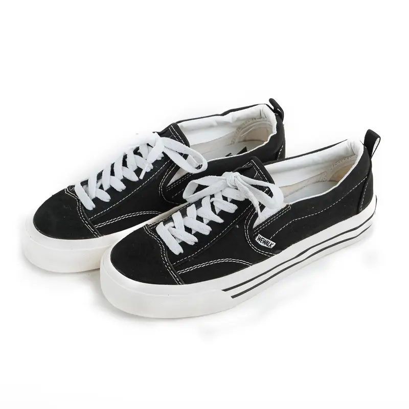 Sepatu Wewalk Footwear - Slip On Muaqad Black White Original Indonesia Flat Shoes Pria Sneakers Kerja 1