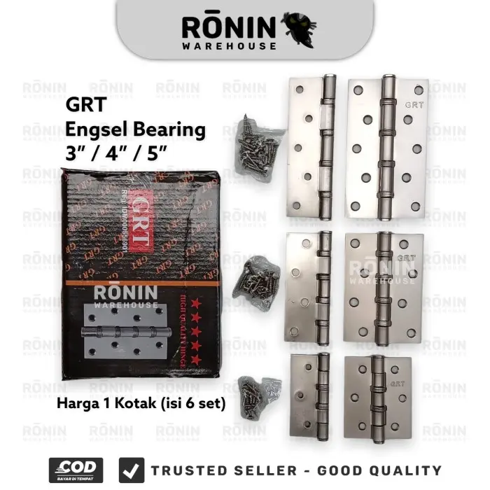 GRT Engsel Bearing Pintu Jendela Door Hinge 3 4 5" inch [6set]